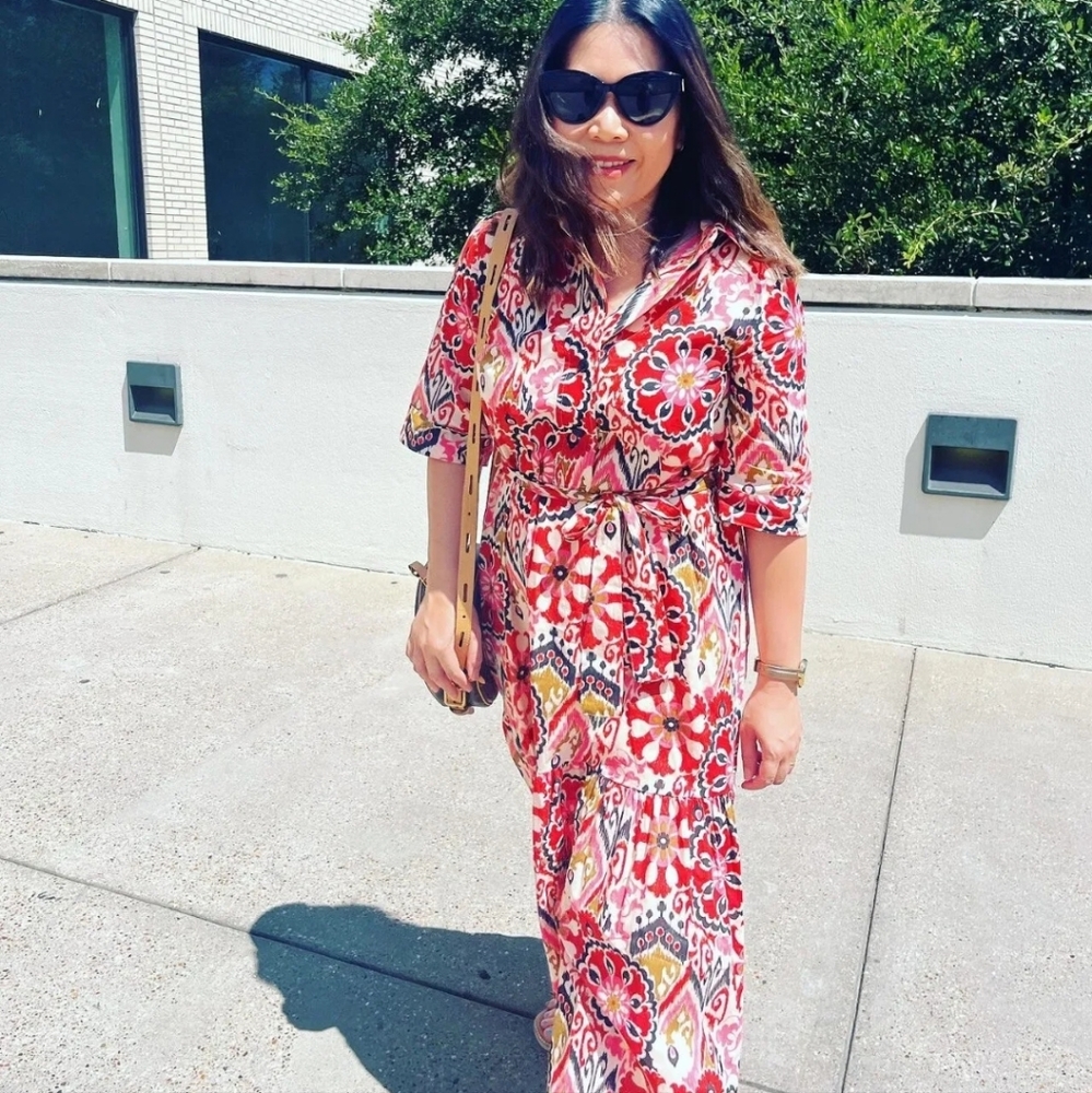 ❌️SOLD❌️ZARA PRINTED BELTED DRESS SIZE L - Picture 8 of 13
